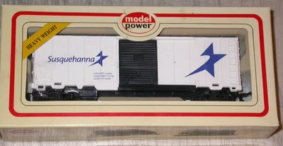 Model Power HO Heavy Weight Box Train Car Susquehanna Bank Special Run Rare - Image 1 of 4