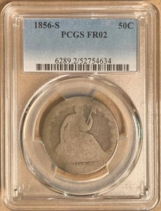 1856-S PCGS FR02 Liberty Seated Half Dollar 50c - San Francisco Mint - Picture 1 of 2