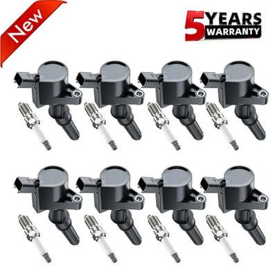 8 bobinas de encendido y 8 bujías de iridio para Ford E-150 Club Wagon 2003-2005 5,4 L Foto 1 de 4