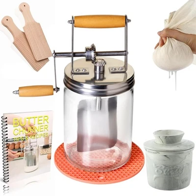 Batidora de mantequilla Dazey - Aspiradora de manivela - Fabricante manual - Clear2  Foto 1 de 4