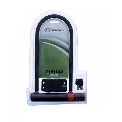 U Type Bike Lock Heavy Duty Security 2 Keys Bicycle D Lock Large Outdoor - Image 1 of 2