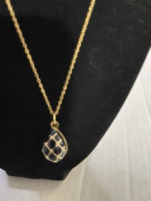 Collar Argle Oro Azul con Pequeños Estrás Foto 1 de 4