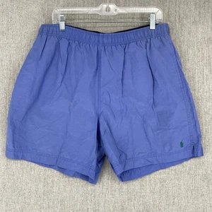 Polo Sport Ralph Lauren Swim Trunks Men XL Blue Mesh Lined Green Pony Drawstring - Picture 1 of 13