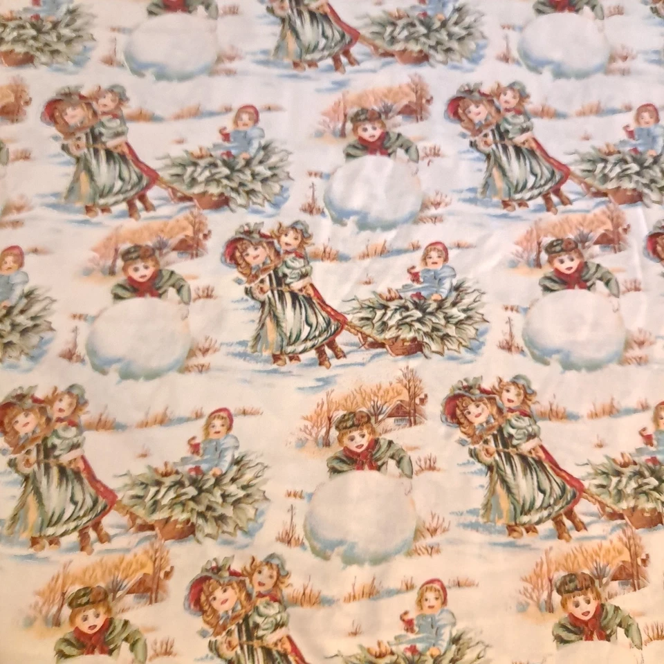 Tela de algodón de invierno victoriana para niños 1 yarda X 44" colección Sheryl Roy para SSI Foto 1 de 4