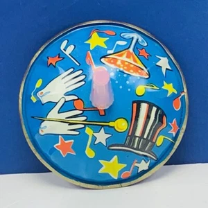 Noisemaker clown circus tin noise maker vtg antique USA carnival Newark NJ hat - Picture 1 of 4