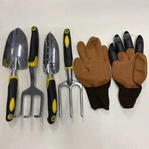Gartenwerkzeug-Set 4-teilig + Paar Handschuh-Set + Geschenkbox robuster rutschfester Griff - Bild 1 von 3