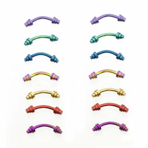 Eyebrow or Cartilage Jewelry Pack of 14 Included 7 Anodized Colors 16g - Picture 1 of 1