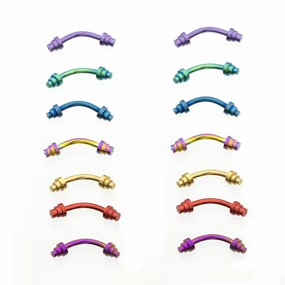 Pack de 14 Joyas Cejas o Cartílago Incluidas 7 Colores Anodizados 16g Foto 1 de 1