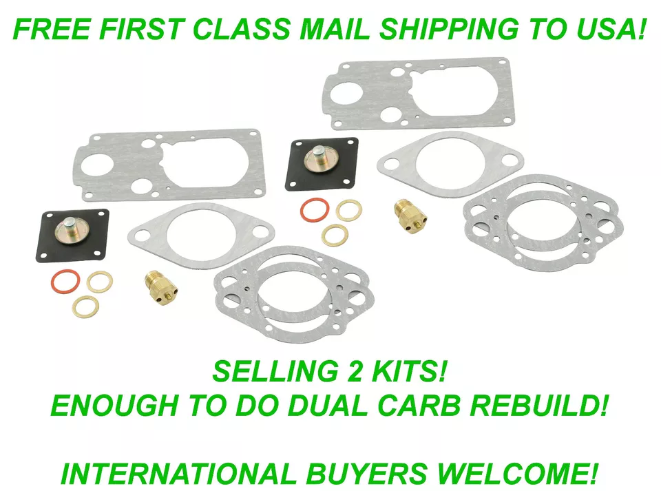 X2 EMPI 2301 KADRON / SOLEX 40-44MM CARB REBUILD KIT VW DUNE BUGGY BUG GHIA BAJA - Image 1 of 2
