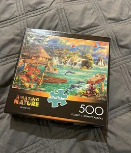 Buffalo Amazing Nature Island Life Dolphins 500 Pc Jigsaw Puzzle 100% Complete - Picture 1 of 2