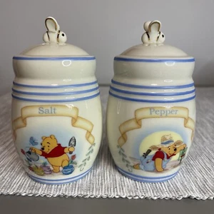 Lenox Disney Winnie The Pooh Salt and Pepper Gardening Honey Pot Shakers - Picture 1 of 10