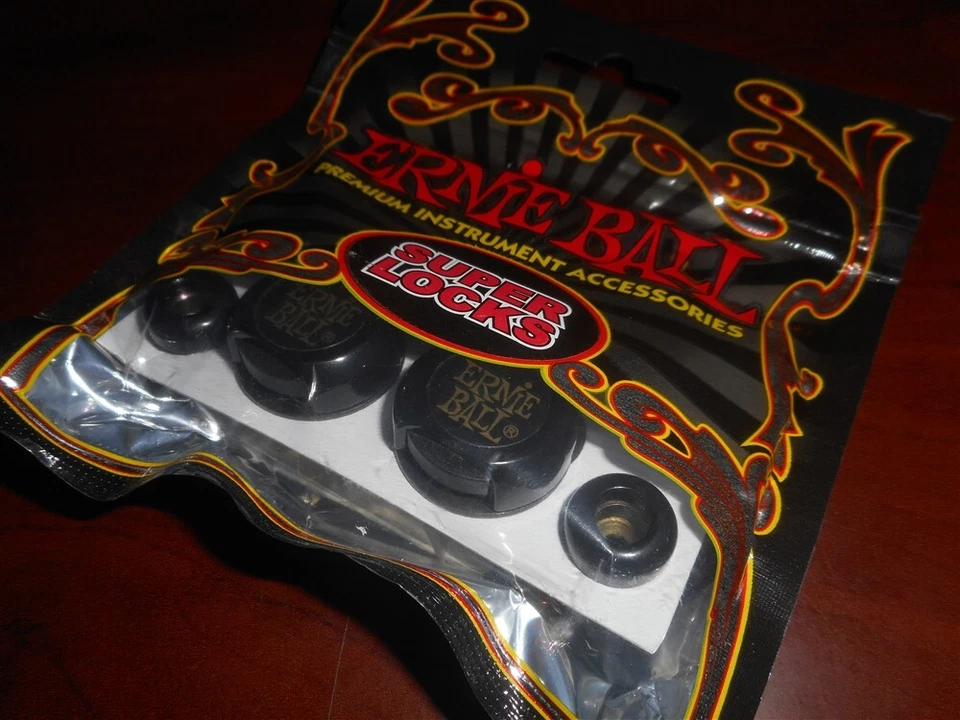 Новый - Ernie мяч супер замки ремень замок системы - черный, #p04601 - Изображение 1 из 1