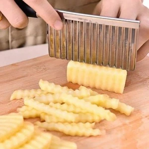 Potato Wavy Edged Knife Stainless Steel Kitchen Gadget Cutting Tool Accessories - Picture 1 of 12