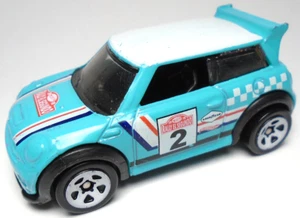 2011 HOT WHEELS MINI COOPER S CHALLENGE #2 EL SEGUNDO BLUE 2 3/8" RALLY RACE CAR - Picture 1 of 6