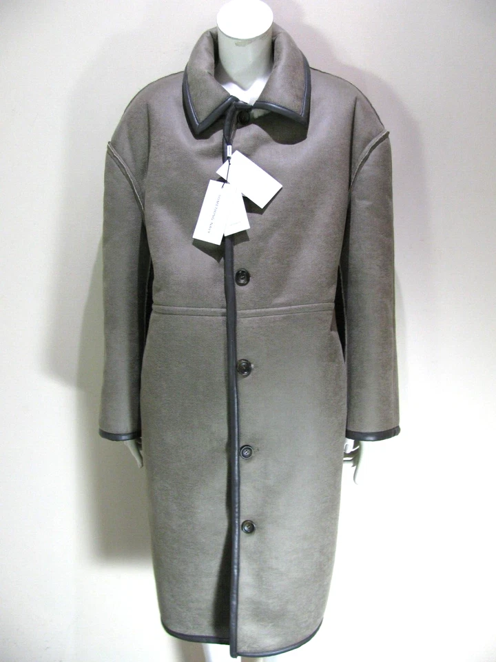 Abrigo parka reversible de piel sintética gris L S.N para mujer $395 Foto 1 de 4