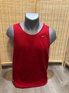 Nike Dri-Fit Sleeveless Tank Top Shirt Red Lightweight Medium M (H718) - Picture 1 of 6