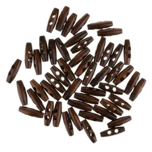 50Pcs Vintage Wooden Toggle Buttons For DIY Jewelry Making - Picture 1 of 19