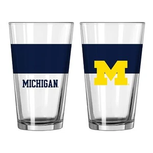 Logo Brands NCAA Colorblock 16oz Pint Glass - Picture 1 of 1
