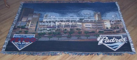 San Diego Padres baseball Petco Park rare Woven blanket Northwest Co. Brand New Cover
