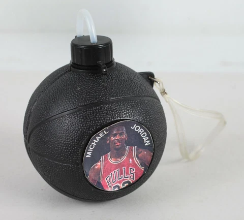 Odd 1990 Michael Jordan Basketball Shaped Small Water Bottle C 4 Marketing Cover