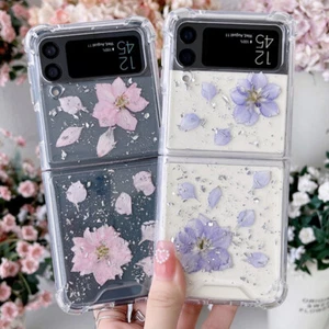 ShockProof Clear Flower Glitzer Hülle für Samsung Galaxy Z Flip6 Flip5 4 3 Abdeckung - Bild 1 von 16