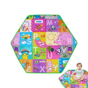 Newborn Crawling Mat Hexagon Educational Elastic Play Mats Soft Waterproof - Picture 1 of 14