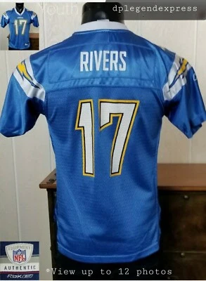 Camiseta deportiva Chargers Los Angeles Football Reebok Equipment RIVERS #17 JUVENIL talla L  Foto 1 de 4
