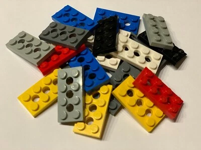 Lego Technic 6x Lochplatte 3709b 2x4 verschiedene Farben - plate with holes - Bild 1 von 4