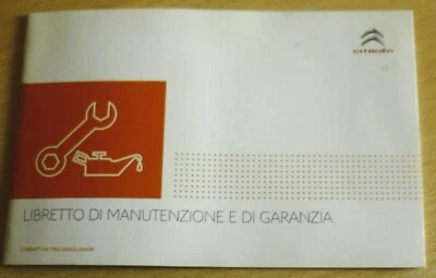 Libretto garanzia e servizi CITROEN,Libretto TAGLIANDI Citroen 2016 - Immagine 1 di 2
