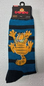 NEW! NICKELODEON ~ STRIPED "GARFIELD" SOCKS ~ SHOE SIZE 6-12 ~ 2025 - Picture 1 of 2
