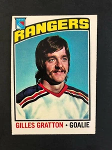 1976 Topps Hockey Card  #28  Gilles Gratton  New York Rangers - Picture 1 of 2