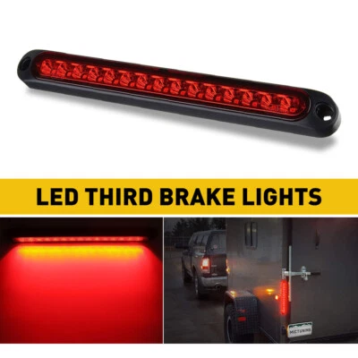 US Red 15 LED 12V High Third Mount 3RD Brake Stop Tail Stop Light Lamp Universal - Image 1 of 4