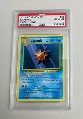 2016 Pokémon XY Evolutions STARMIE  31/108 PSA 10 POP 37 - Image 1 of 2