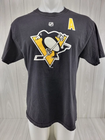 Evgeni Malkin Pittsburgh Penguins T Shirt Men Large Black Reebok NHL Hockey 71 Cover