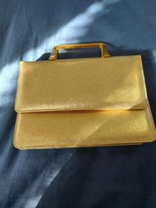 Vintage Handbag Gold Etra Evening Bag Purse - Picture 1 of 6
