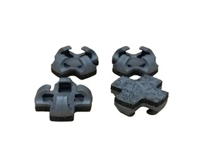 Set of 4 Fuzzy Feet CHAIR & DESK LEG FLOOR PROTECTORS 2"L x 2"W for Swivel Feet  - Picture 1 of 4