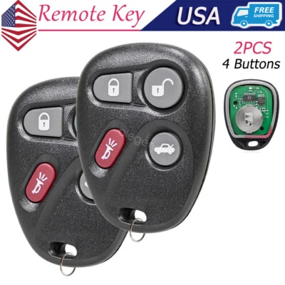 2 para Cadillac CTS 2003-2007 mando a distancia sin llave llavero L2C0005T 4 botones Foto 1 de 4