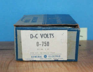 Vintage GE 750 Volt DC Panel Meter 1 Ma NOS - Picture 1 of 4