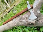 Hatchet Head Axe Hand Forged Polished Axe Camping Throwing Viking Long Axe Gift
