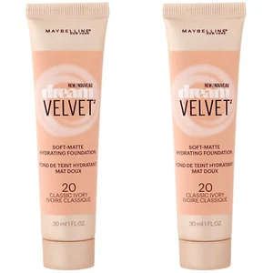 Maybelline Dream Velvet Soft-Matte Hydrating Foundation, Classic Ivory - 2 Pack - Picture 1 of 3