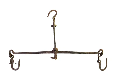 Ancienne balance è fléau en fer forgé XIXe siècle - Photo 1/4