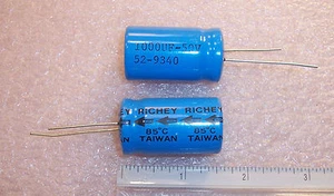 QTY (10) 1000uf 50V 85' 22x38.5mm RADIAL ALUMINUM ELECTROLYTIC CAPACITORS - Picture 1 of 1