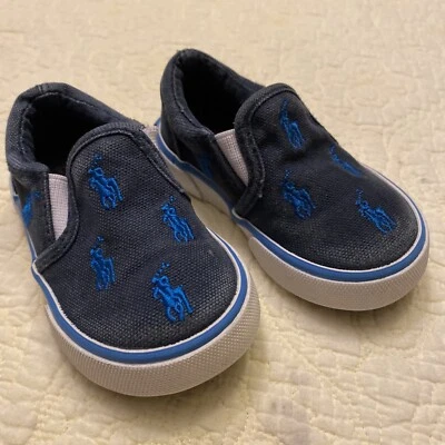 Zapatilla deportiva POLO Ralph Lauren niño pequeño talla 7 blanco logotipo excelente Foto 1 de 4