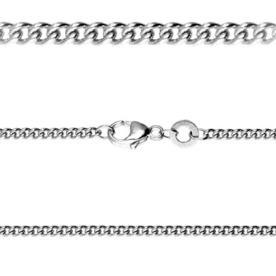 Echt Platin 950 Juwelier Rund Panzer Kette Stärke 1,7 mm Pt 950 mit Karabiner - Bild 1 von 4