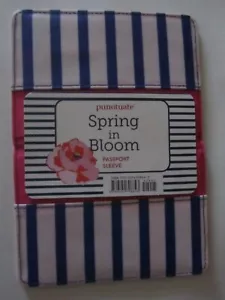 Spring in Bloom Floral Striped Passport Sleeve - Picture 1 of 5