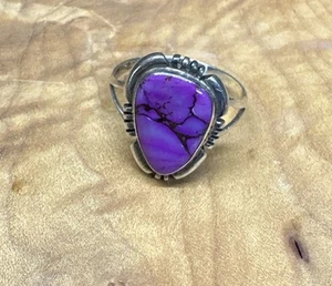 Anillo de plata de ley 925 piedra púrpura talla 11-1/2 - Imagen 1 de 9