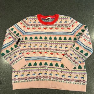 Suéter Boden Trees Snowmen Fair Isle para mujer talla XL vacaciones de Navidad - Imagen 1 de 6