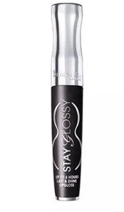 Rimmel Stay Glossy Black Lip Gloss - Black Diva Goth Gothic - Picture 1 of 10