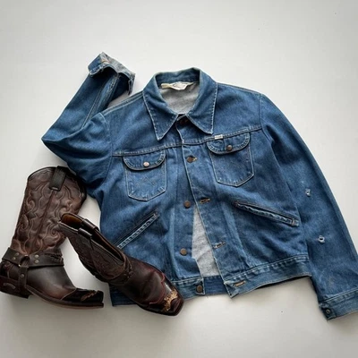 20 世纪 70 年代复古牧马人无故障美国海军牛仔夹克 — 第 1/4 张图片