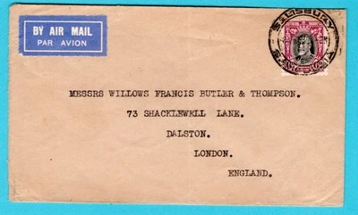 Cubierta de aire de Rodesia del Sur 1935 Salisbury a Inglaterra Foto 1 de 2